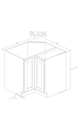 Base 36" - Blue Shaker 36 Inches Lazy Susan Base Cabinet